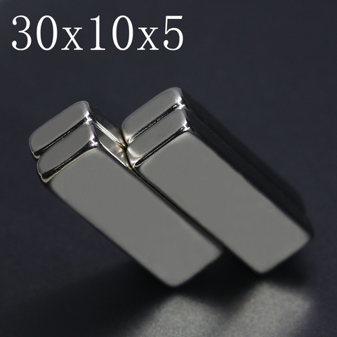 2/5/10/20/50Pcs 30x10x5 Neodymium Magnet 30mm x 10mm x 5mm N35 NdFeB Block Super Powerful Strong Permanent Magnetic imanes ► Photo 1/6