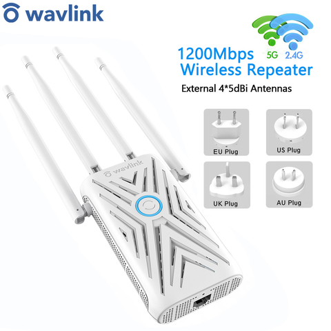 Wavlink 5 Ghz WiFi Repeater Wireless Wifi Extender 1200Mbps Wi-Fi Amplifier Long Range Wi fi Signal Booster 4x5dBi Antennas ► Photo 1/1