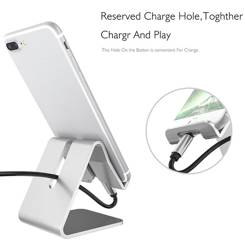 Hot！New Mobile Phone Holder Aluminum Table Desk Mount Stand Holder For IPad IPhone Non-slip Desk Phone Universal Stand KDCW ► Photo 1/6