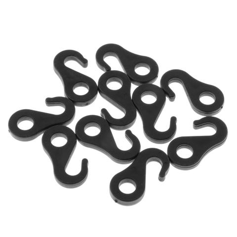 Pack of 10 Plastic Black/White S Inner Tent Hook Repair Awning Curtains Sewing Outdoor Camping Tent Shelter Accessories ► Photo 1/6