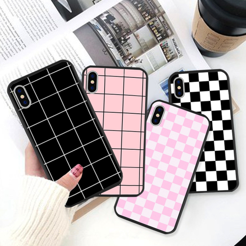 Gykz Checkerboard Plaid Checked Checkered Phone Case For Iphone 11 Pro 12 Xs Max Xr X 7 8 6 Plus Se Grid Hard Back Cover Coque Price History Review Aliexpress Seller Gykz Store Alitools Io