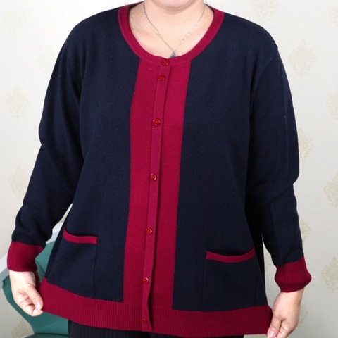 WANWAN Plus Size Women Clothing 5XL 6XL7XL 8XL 9XL Large Size Middle Aged Clothes Mother Cashmere Sweater Knitted Shirt Sleeve ► Photo 1/6