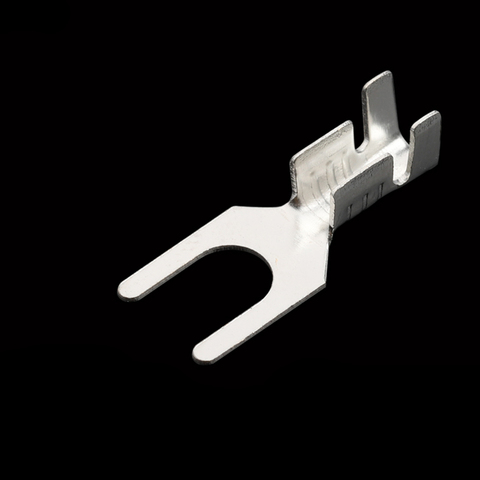 100pcs 4.2mm Fork terminal block Fork-shaped cold-pressed terminal Bare terminal U-shaped Y-shaped lug Grounding lug 4.2 ► Photo 1/6