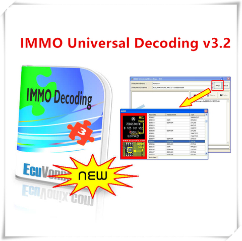 Hot Sell EcuVonix 3.2 IMMO Universal Decoding V3.2 Remove IMMO Off + Keygen Unlimited Crack ► Photo 1/6