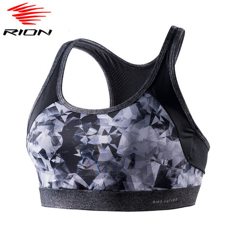 RION Women Sports Bra Workout Top Running Yoga Bra Sport Underwear Shockproof Push Up Padded Crop Top Fitness Bra ► Photo 1/6