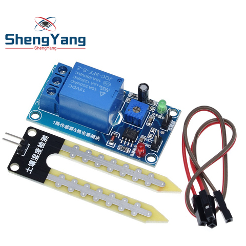 DC 5V 12V soil moisture sensor relay control module Automatic watering of the humidity starting switch ► Photo 1/6