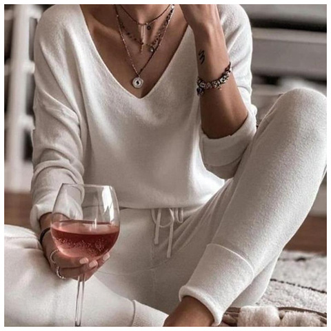 Women Two Piece Sets Tracksuit Hooded Long Sleeve Homewear Suit Autumn Winter Sport Pants Set Pajama Set Women Pajama Set ► Photo 1/6