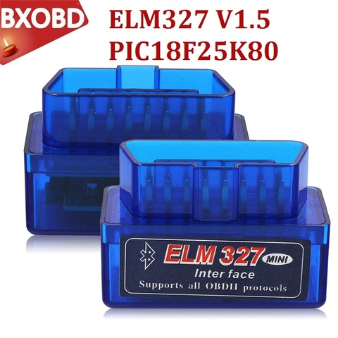 ELM327 BT V1.5 PIC18F25K80 ELM327 Bluetooth Adapter ELM327 Bluetooth V1.5 OBD2 Scanner ELM327 Bluetooth OBD2 V1.5 for Android/PC ► Photo 1/6