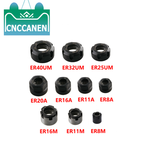 ER8 ER11 ER16 ER20 ER32 ER40 A M Nut CNC Router Engraving ER Collet Nut Clamping CNC Milling Turning Collet Chucks ► Photo 1/6