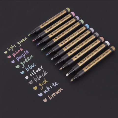 1pc Colored Highlighters Waterproof Permanent Metallic Marker Pen For White Paperboard Kraft Paper Photo Albums Diy Decorations ► Photo 1/6