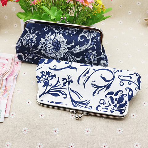 Long Coin Purse Wallet Women Vintage National Wallet Card Holders Hasp Printing Creative Clutch Bag Good Gift Women's Purses ► Photo 1/6