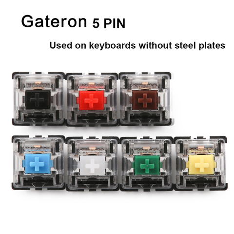 Gateron switch 5 pin transparent case blue red black brown green white yellow switches mechanical keyboard cherry mx compatible ► Photo 1/6