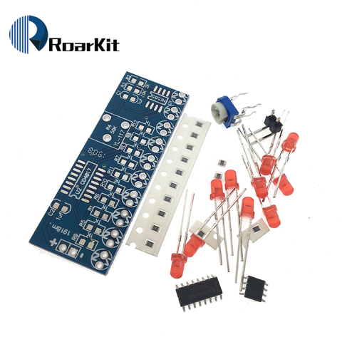 NE555+CD4017 Light Water Decimal Counting Electronic Suite Flowing Light Self DIY Electronic Kits Design ► Photo 1/6