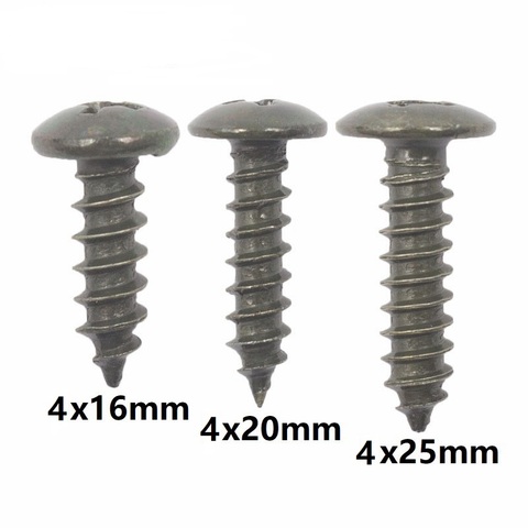 15pcs M4 Screws Auto Car Body Retainer Clips M4 Metal Rivet 4mm Cross Self Tapping Screws ► Photo 1/6