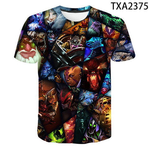 Fashion Summer Dota 2 T-shirt  Men Women Children 3D Printed T shirts Horror Tops Boy Girl Kids Summer Short Sleeve Cool Tees ► Photo 1/6