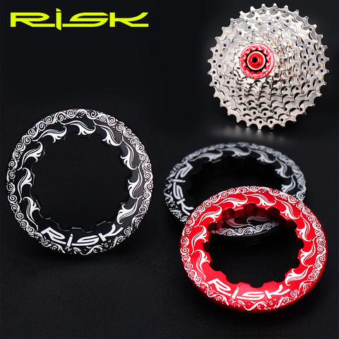 RISK 11T Flywheel Cover Flywheel Cap Aluminum Alloy Cassette Locking Ring For Mountain Road Bike Bicycle CNC Locked Washer ► Photo 1/6