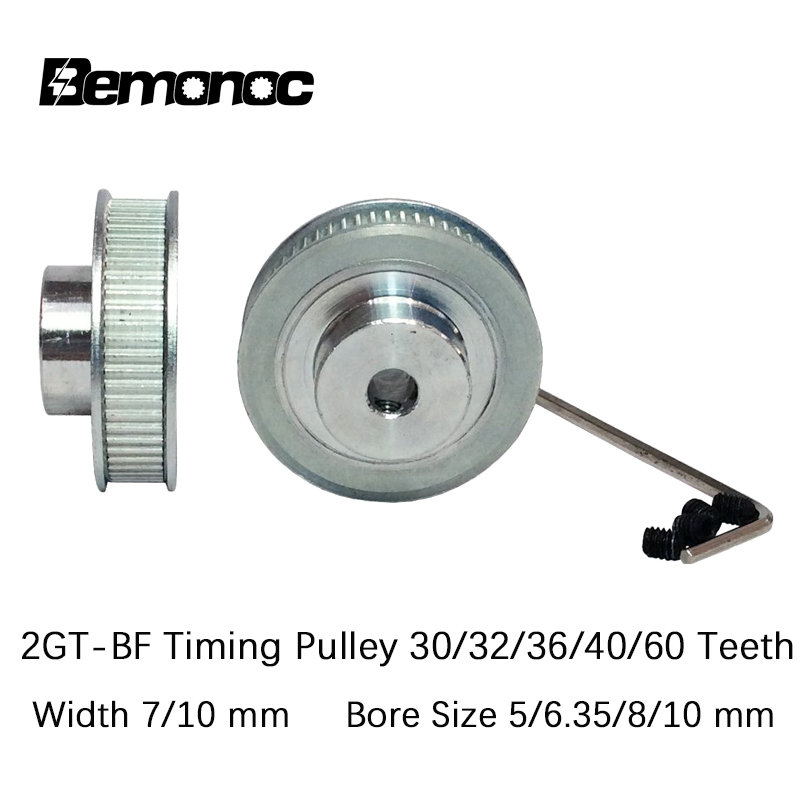 GT2 Timing Pulley s 30 36 40 60 Tooth 2GT Wheel Parts Bore 5mm 8mm Aluminum Gear 
