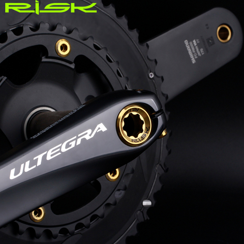 RISK M20x8 Titanium Alloy Bike Crank Cover Road MTB Bicycle Chainwheel BB Crank Arm Cover Bolt Screw for Deore/XT/SLX/XTR/UT/DA ► Photo 1/6