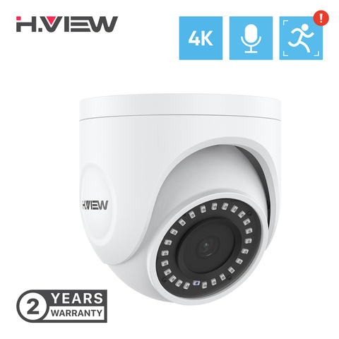 H.View 4K 8Mp Ip Camera Home Cctv Security Cameras Metal Indoor Waterproof H.265 Audio Video Surveillance For Poe Nvr Onvif ► Photo 1/6