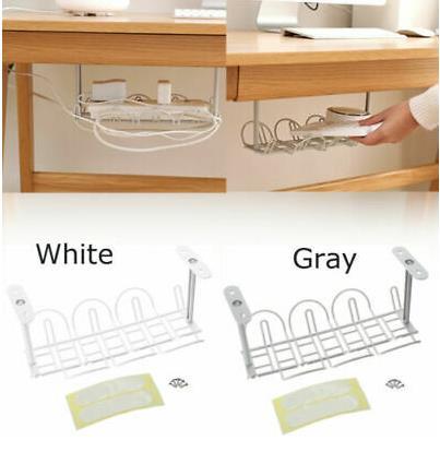 Under Desk Cable Management Tray Wire Cord Power Strip Adapter Organizer Shelf ► Photo 1/6
