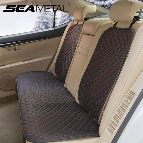 Leather Car Seat Covers Set Four Seasons Front Rear Seat Protector Car Seat Cushion Pad Mat Auto Interior Accessories Universal ► Photo 1/6