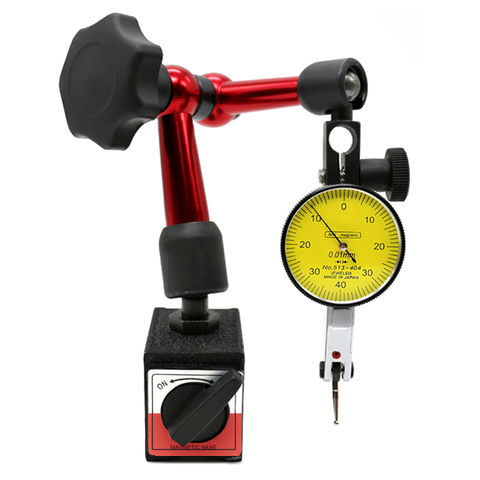 200mm Universal Small Dial Indicator Magnetic Stand Base Holder 0-0.8mm 0.01 Dial Test Comparator For Equipment Calibration ► Photo 1/4