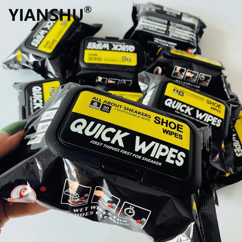 2/4/6/8/10 Packs White Shoe Wipes Disposable Portable Shoe Cleaning Wet Wipes Fast Scrubbing Sports Shoes Cleaning Tissue ► Photo 1/6