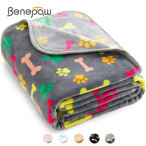 Benepaw Cozy Dog Blanket Winter Autumn Warm Lightweight Soft Fluffy Coral Fleece Cat Puppy Bed Mat Pet Sleeping Machine Washable ► Photo 1/6