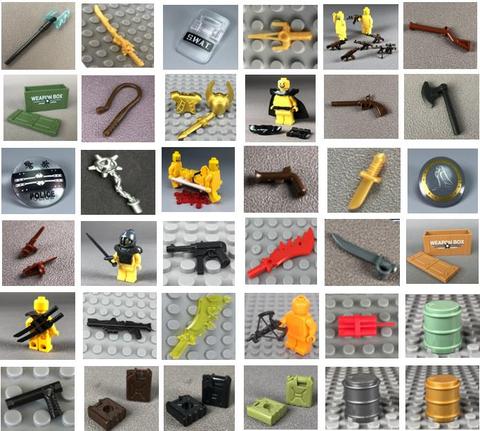 10pcs/lot MOC Bricks weapon sword Oil Bottles arrow pirate sword Soldier Army Building Blocks DIY Dolls Toys for Children gifts ► Photo 1/1