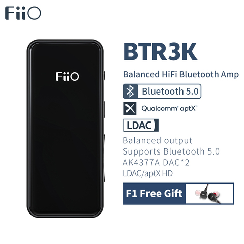 FiiO BTR3K AK4377A *2 Balanced Bluetooth 5.0 Amp USB DAC,support LDAC/aptX HD lossless HiFi Codecs,Hands-free Calling,2.5/3.5mm ► Photo 1/5