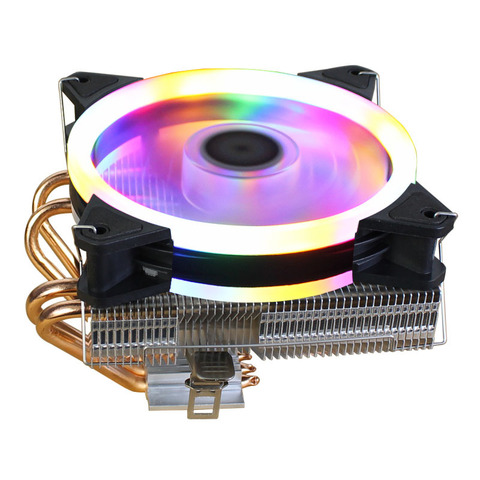 RGB LED Low-Profile 120mm CPU Cooler 4 Heatpipe CPU Fan PC Cooling Fan Radiator Heatsink for LGA/775/115X 1366 AMD X79 2011 ► Photo 1/6