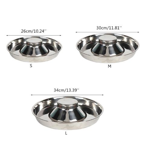 Stainless Steel Pet Dog Bowl Puppy Litter Food Feeding Dish Feeder Water Bowl T8WB ► Photo 1/5