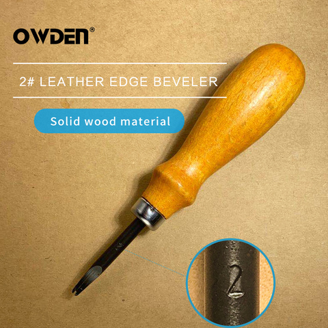 OWDEN Leather Edge Beveler Skiving Tools Wood Handle Leathercraft Cutting Tool ► Photo 1/4