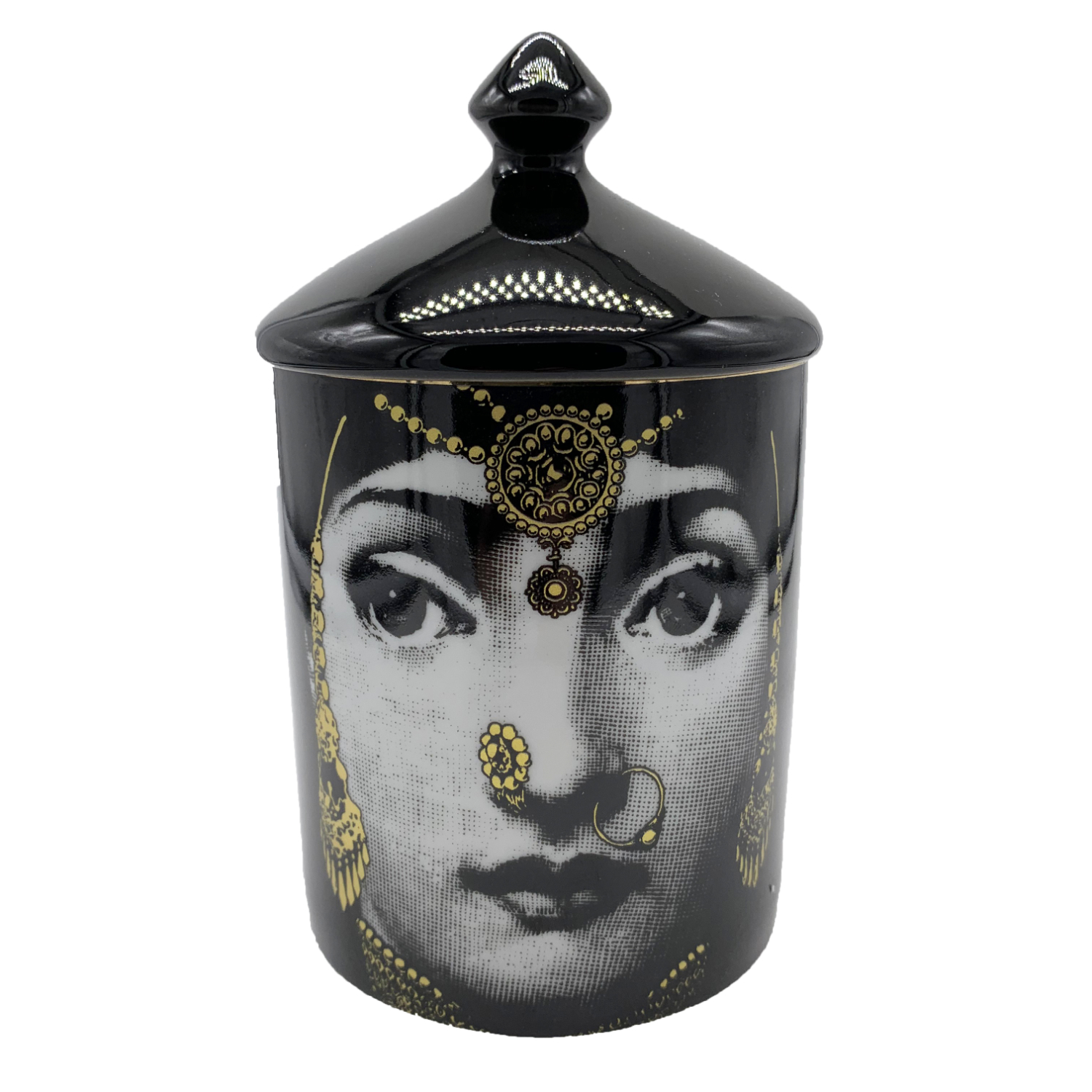 New Fornasetti Style Candle Holder Lina Face Vintage Storage Jar Art Home Decor 