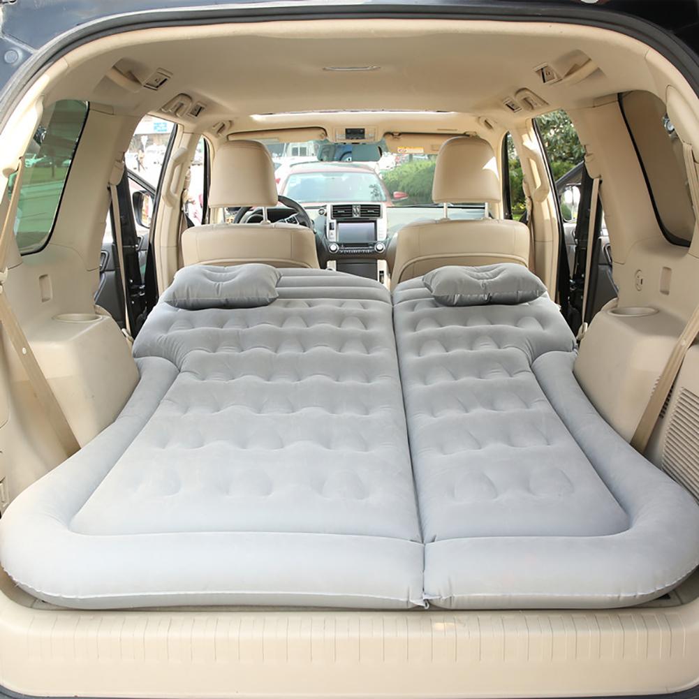 Inflatable Travel Car Air Bed Camping Mattress Back Seat Sleep Rest Sofa w/ Pump 