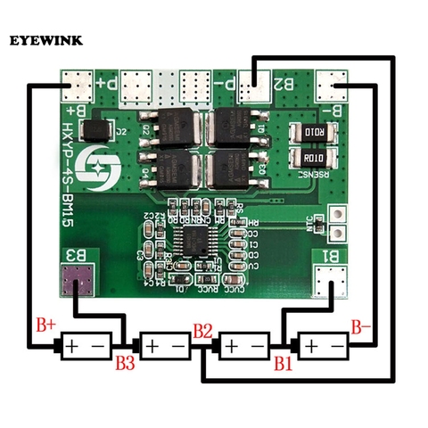 4S 12.8V 14.4V 16.8V Lifepo4 Li-ion Lipo Lithium Battery Protection Board 18650 BMS 14A limit 20A PCB 4 Cell Pack PCM 3.2V 3.7V ► Photo 1/5