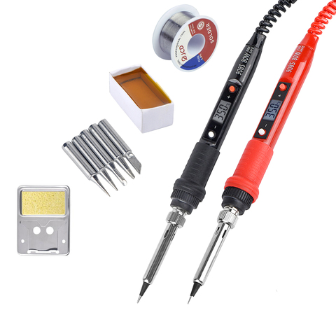 JCD 80W Tin Soldering Iron Electric Adjustable Temperature Welding Tool Soldering Iron Stand Soldering Set for Soldering Diy Kit ► Photo 1/6