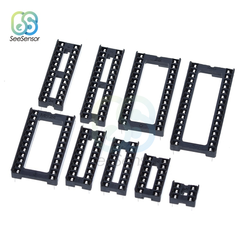 10Pcs IC Sockets DIP6 DIP8 DIP14 DIP16 DIP18 DIP20 DIP28 DIP32 DIP40 Pins DIP Socket Connector 6 8 14 16 18 20 24 28 32 40 Pin ► Photo 1/6