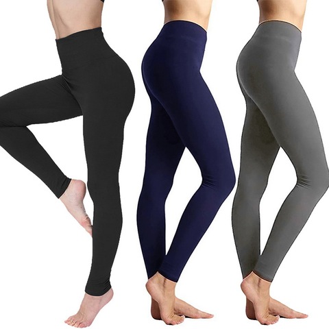 Women Leggings Fitness Seamless Tummy Fitness Pants High Waist Workout Trousers Slim Gym Sportswear Plus Size 3XL ► Photo 1/6