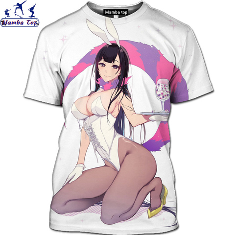 Mamba top 3D Animal Men's Shirt  Anime Beach Beautiful Girl T-Shirt Ocean Mermaid Shirt Cartoon Kawaii Bikini Loli Yujie T-shirt ► Photo 1/6