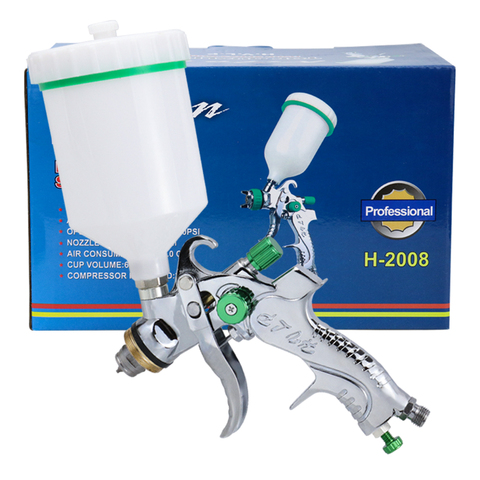 H-2008 1.4/1.7/2.0mm Nozzle Professional HVLP Spray Guns Sprayer Paint Airbrush Mini Spray Gun For Painting Cars Aerograph Tool ► Photo 1/6