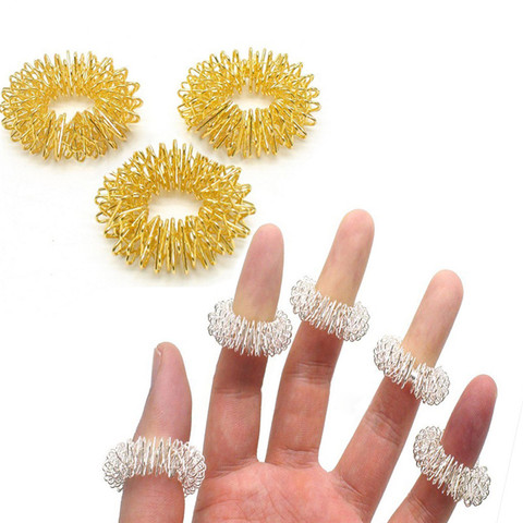 5PCS Finger Massage Ring Acupuncture Ring Health Care Body Massager Relax Hand Massage Finger Lose Weight ► Photo 1/6