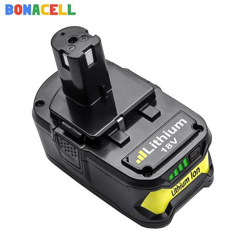 bonacell 4.0Ah Rechargeable Li-Ion Battery for RYOBI BPL-1815 BPL-1820G BPL18151 BPL1820 P102 P103 P104 P105 P106 P107 P108 ► Photo 1/6