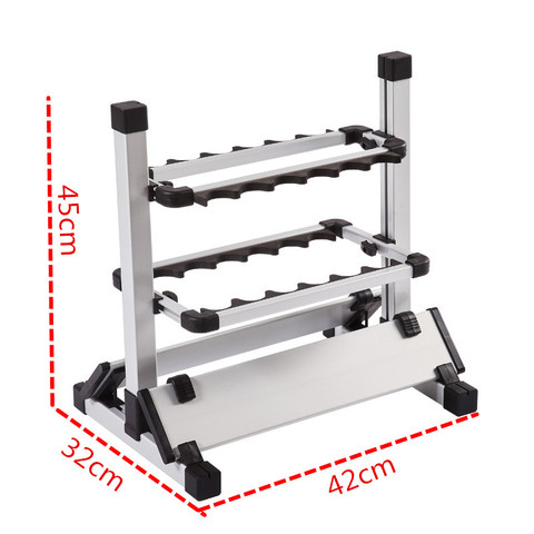 1Set 12 Fishing Rod Holder Rack Aluminum Alloy Pole Holder Portable Display Shelf Bracket Stand Storage Organizer ► Photo 1/2