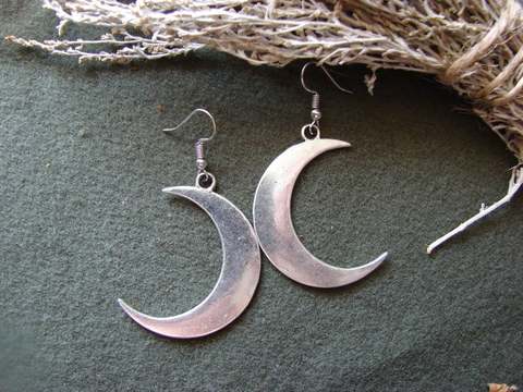 Crescent Moon earrings mystic gothic jewelry Lunar witch celtic Pagan Wiccan luna Moon phase witchy Goddess Fashion woman gift ► Photo 1/5