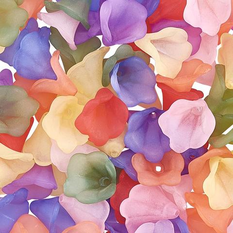 100pcs 10mm Transparent Flower Acrylic Spacer Beads Frosted for Jewelry Making DIY Bracelet ► Photo 1/6