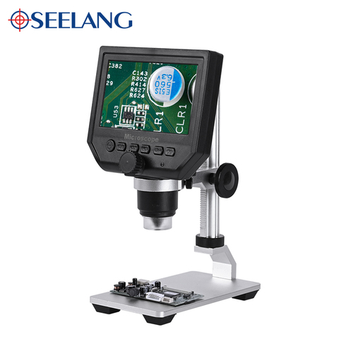 3.6MP 4.3inch HD LCD video camera USB led + metal stand ZOOM 600X electronic stereo digital microscope soldering phone repair ► Photo 1/6