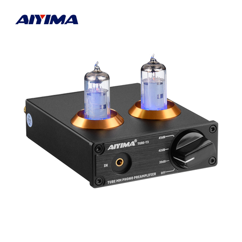 AIYIMA HiFi Vacuum 6J2 Tube MM Phono Preamplifier Vinyl Record Player Stereo Tube Preamp Amplifier Turntable Phonograph DIY 12V ► Photo 1/6