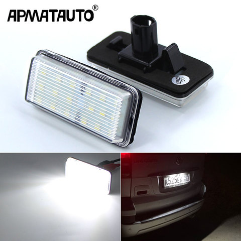 2pcs Canbus Led Number Plate Light For Lexus LX470 LX570 Toyota Land Cruiser 100 200 Prado 120 Reiz 4D Mark X License Plate Lamp ► Photo 1/6