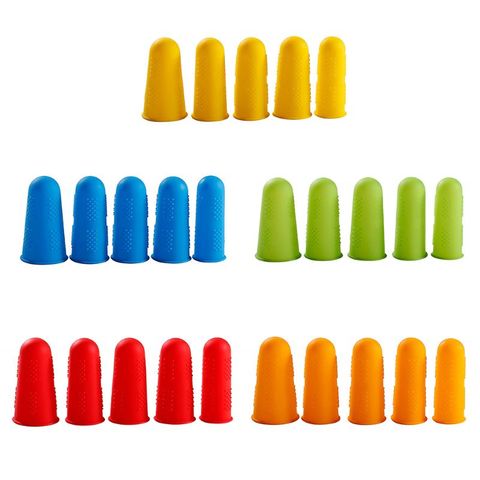 5Pcs/set Non-slip Silicone Finger Cover Cap Heat Insulation Finger Guard Protectors for Scrapbooking Crafts Ironing ► Photo 1/6